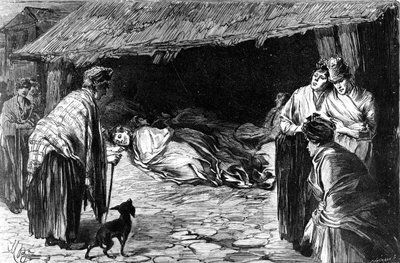 Emarginati che dormono nei capannoni a Whitechapel, 1888 da English School